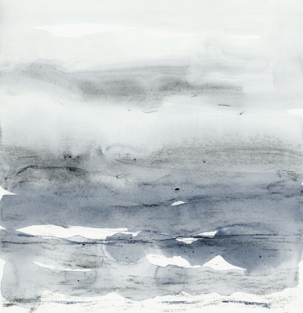 misty minimal landscape