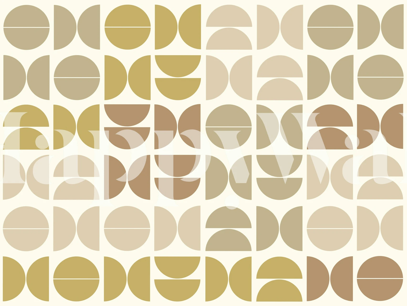 Geometric shapes in earthy tones: beige, brown, cream wallpaper