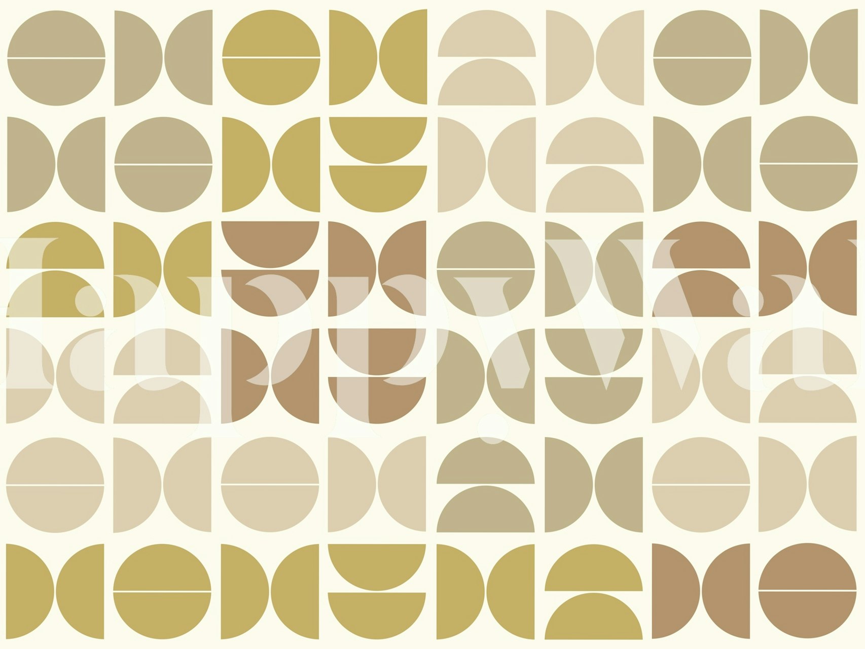 Geometric shapes in earthy tones: beige, brown, cream wallpaper