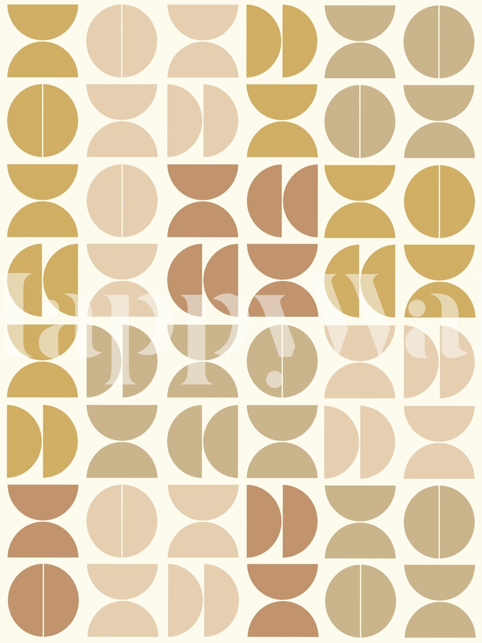 Retro Semicircle Array-tapet i ett rum