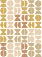 Retro Semicircle Array behang