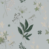 Serene Leaf Garden on Soft Gray papiers peint