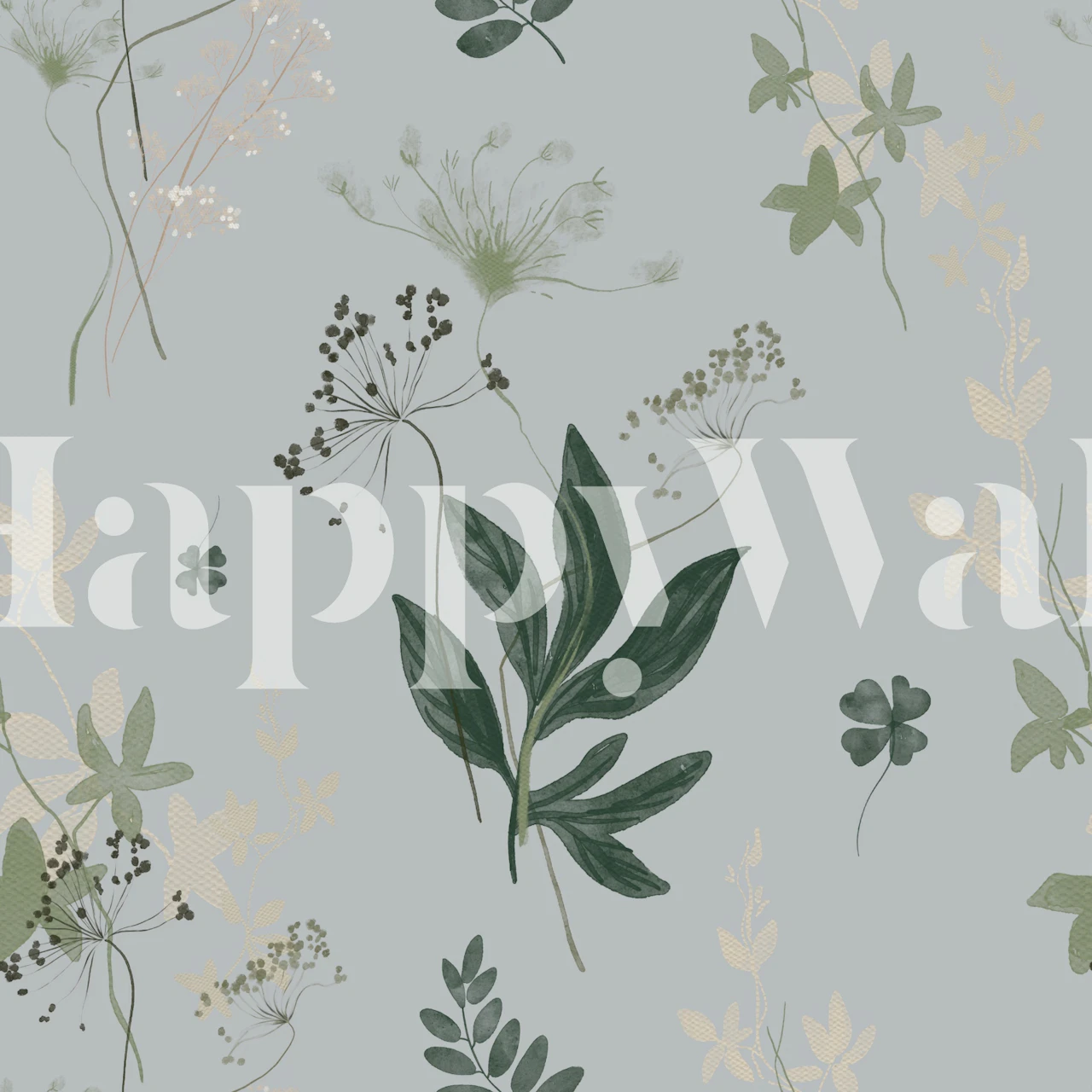 Bloemmotief behangontwerp in een woonruimte