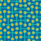 Circuits Retro Mod Abstract Turquoise Blue