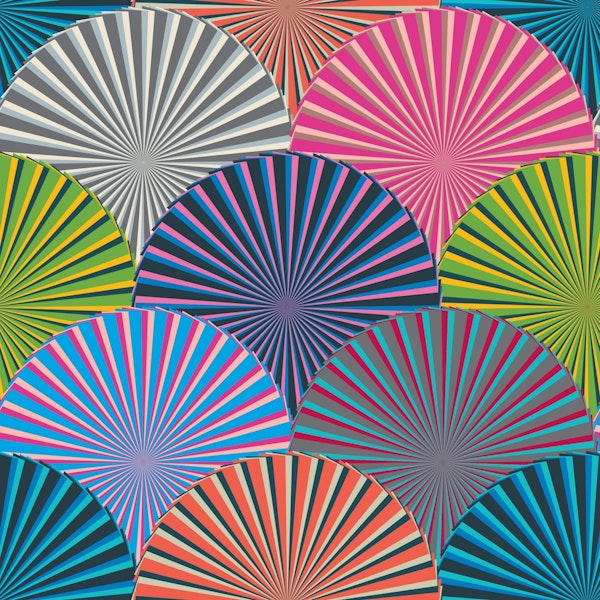 Kaleidoscope Art Deco Vintage Scallop Multi