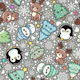 Cute Kawaii Christmas 1 Gray