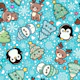 Cute Kawaii Christmas 1 Light Blue