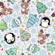 Cute Kawaii Christmas 1 Pale Blue