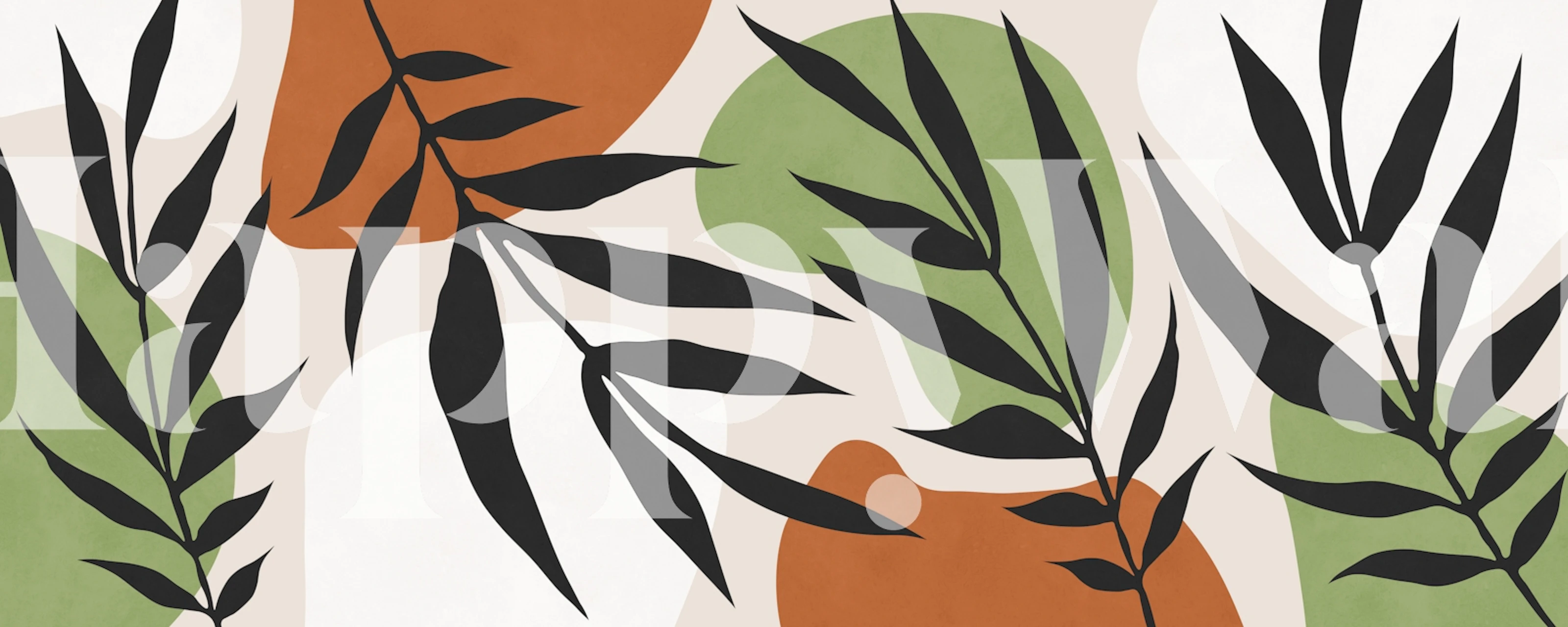 Tropical Leaf Harmony in einem modernen Raum