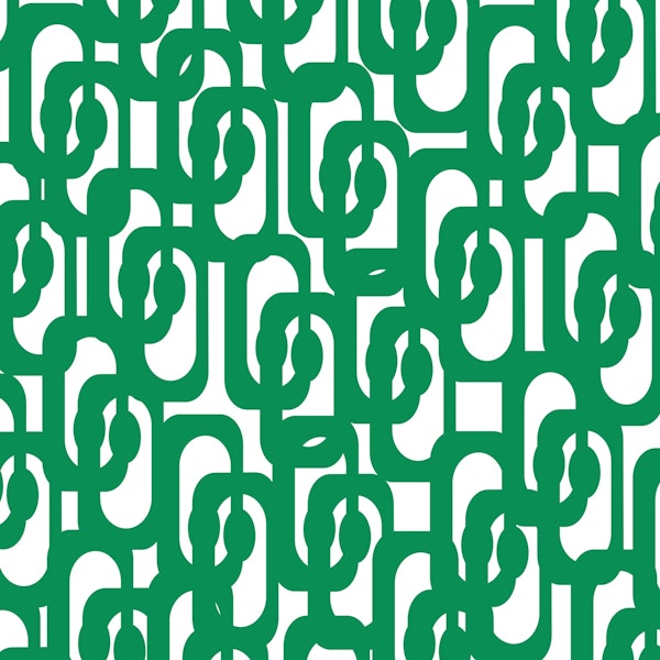 Mid Century Modern Loops Kelly Green
