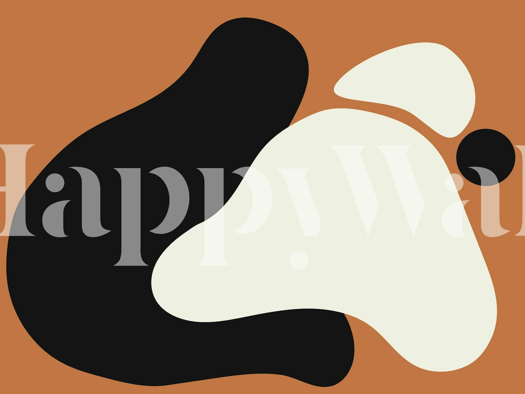 Minimalist Art Decor tapetti huoneessa