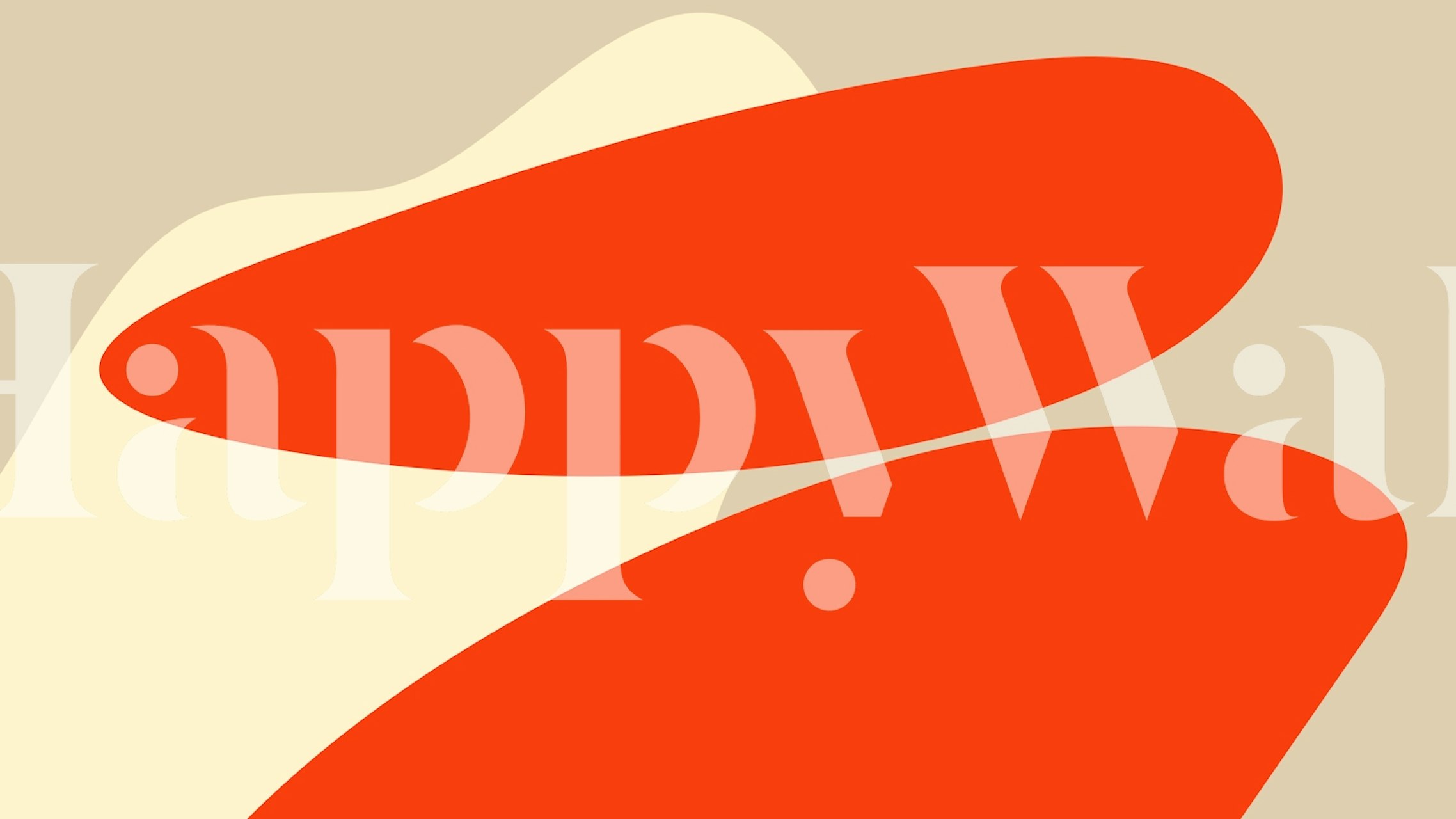 Modern Red Abstract wallpaper in a room