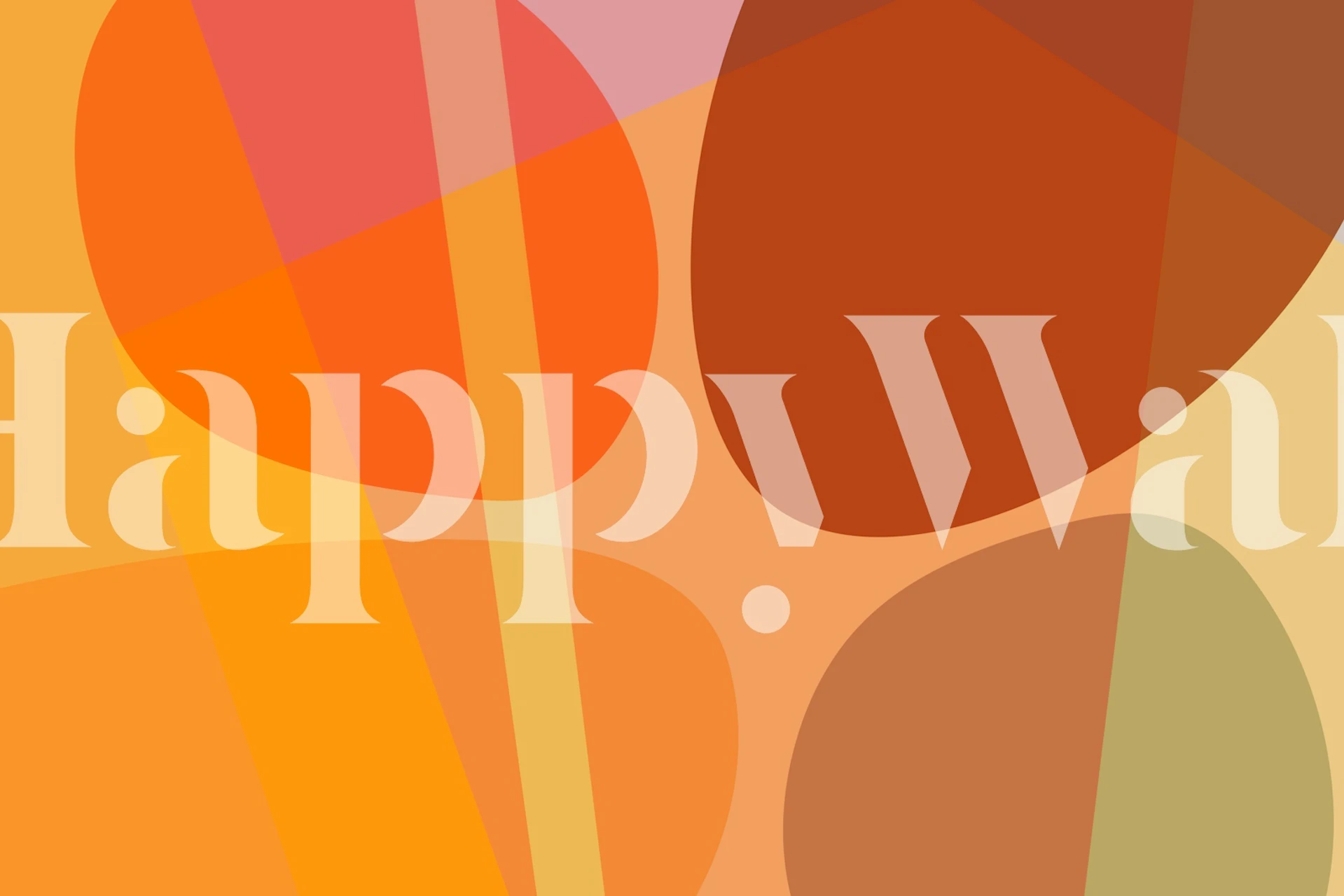 Abstract orange and brown shapes and curves wallpaper