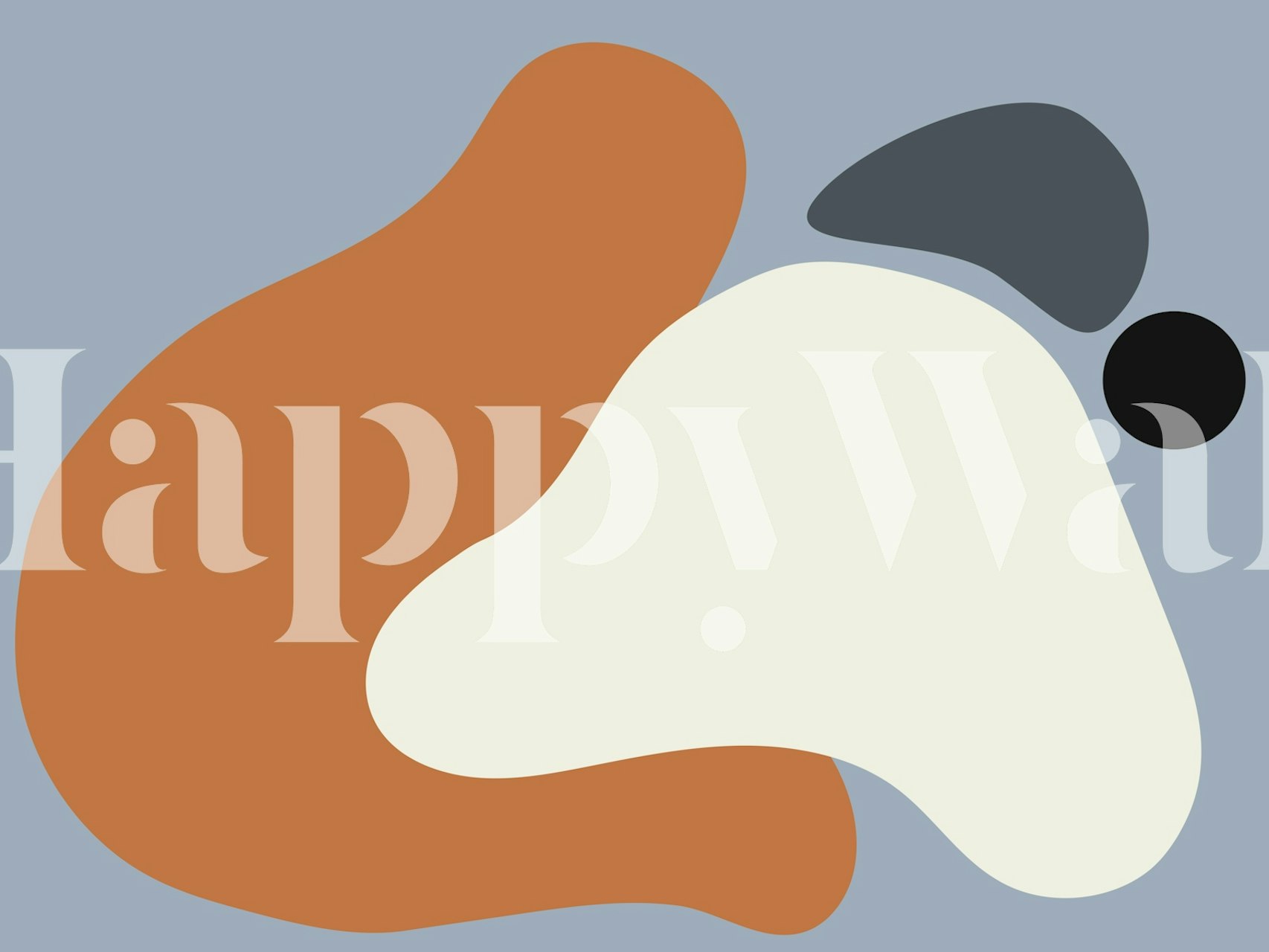 Modern Shapes Art tapetti huoneessa