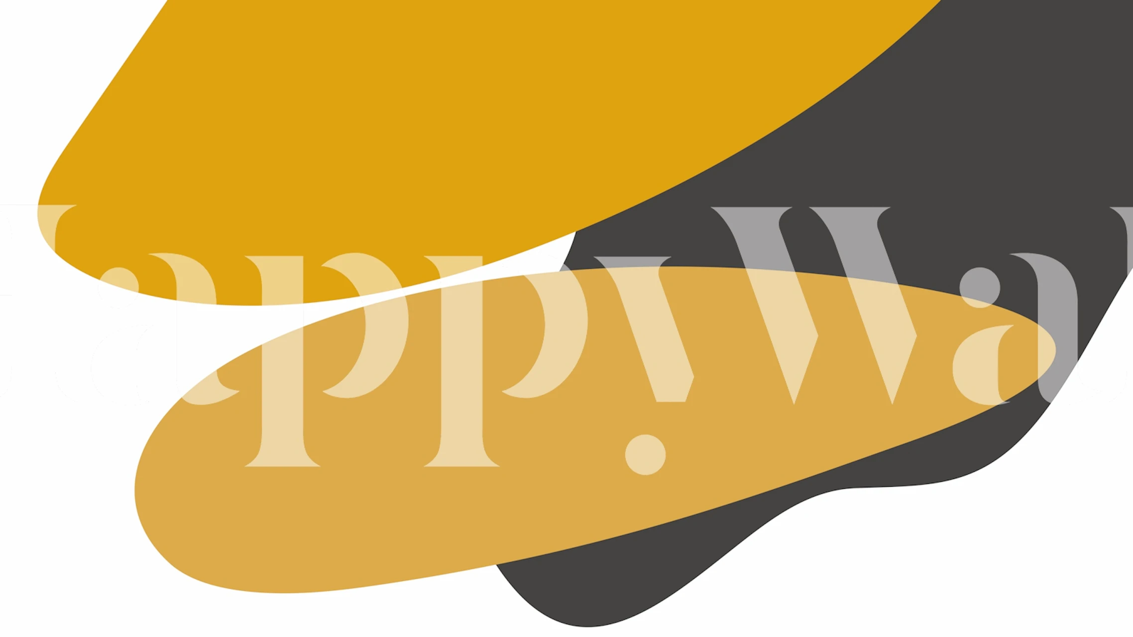 Amber Abstract Shapes wallpaper in a modern room