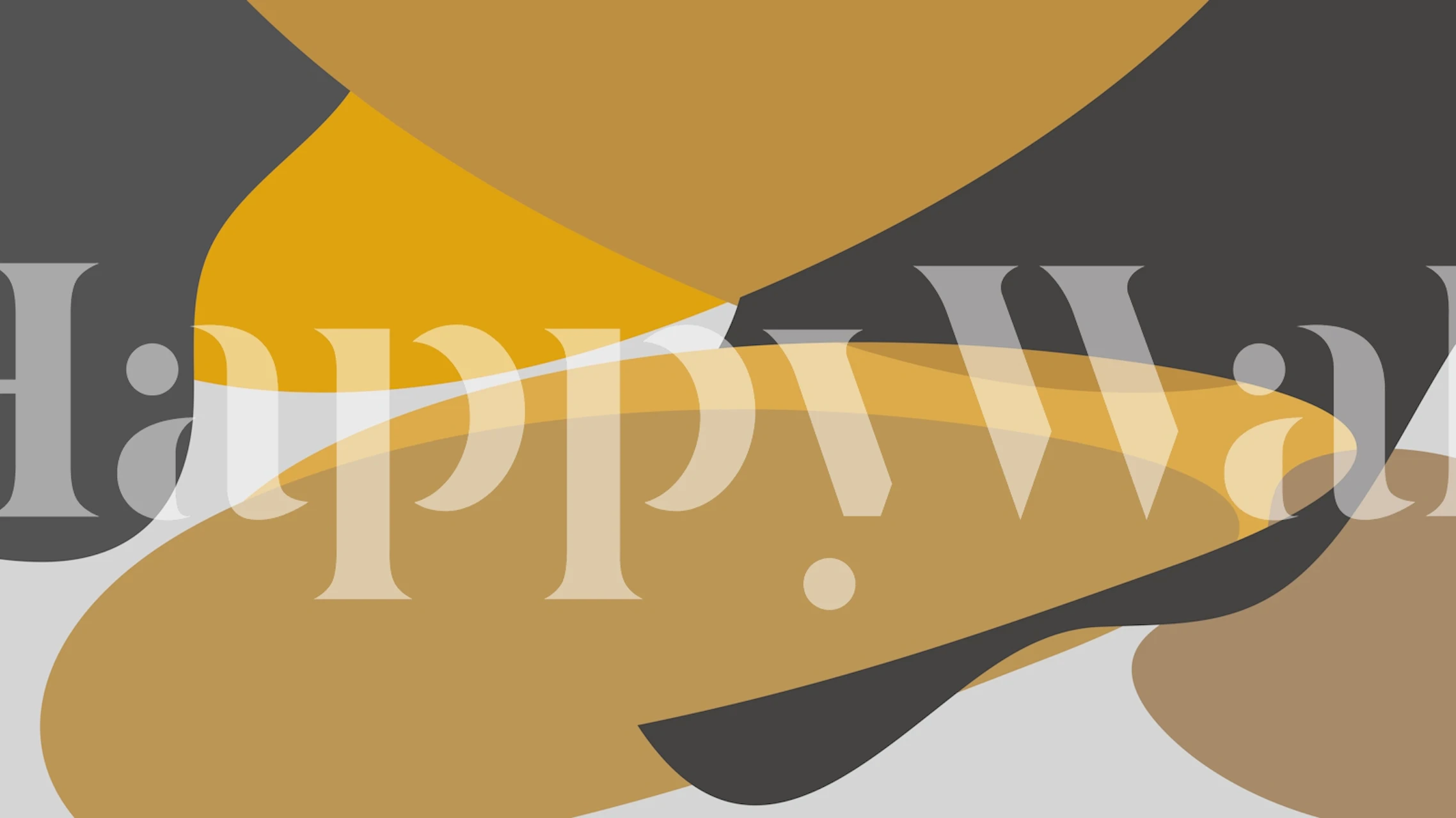Gold and black abstract shapes wallpaper