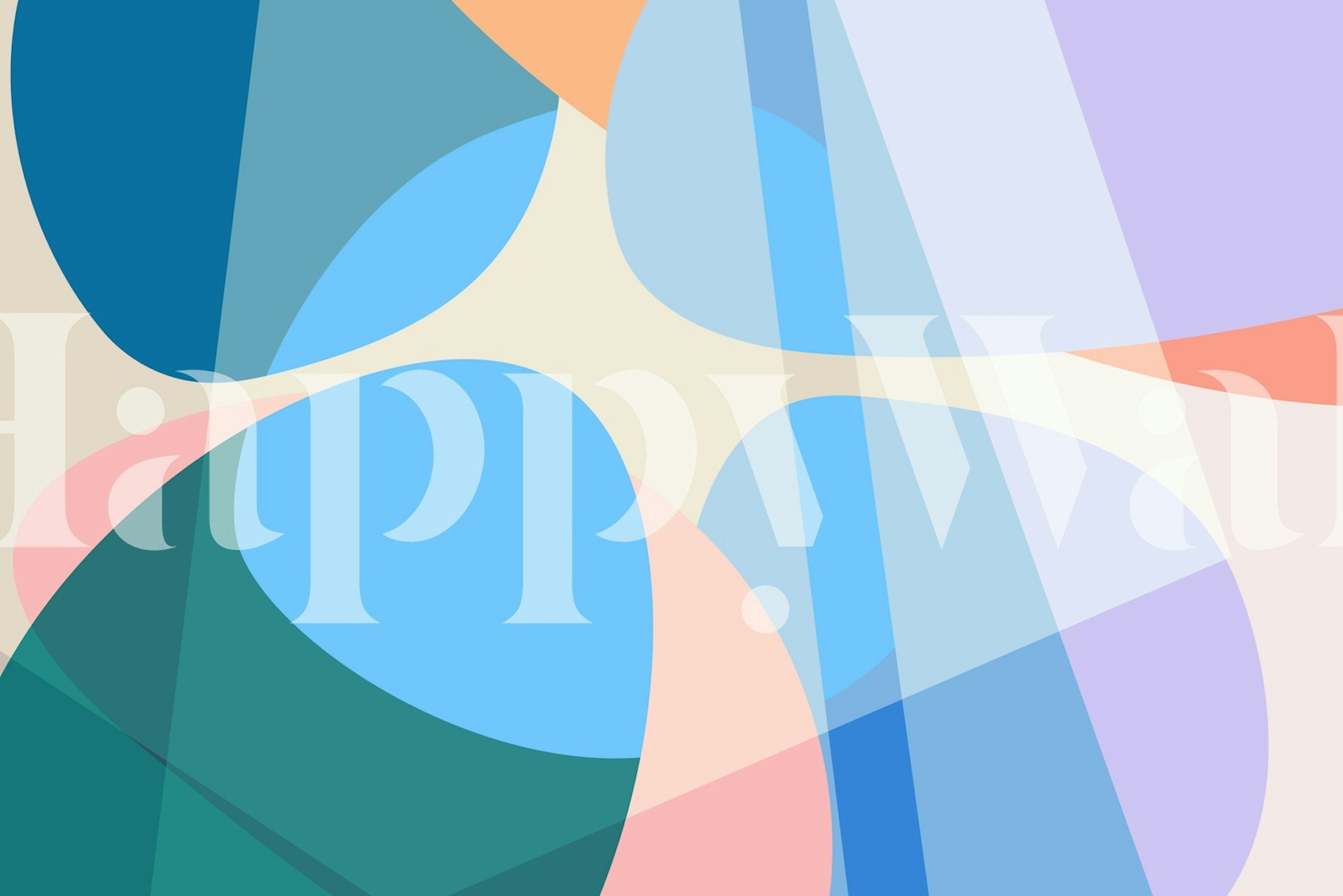 Geometric Pastel Wash papel pintado en una habitación