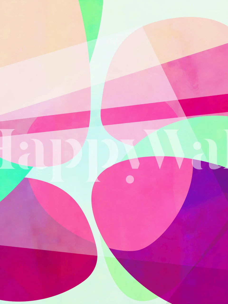 Pastel Curves Bliss tapet i et rum