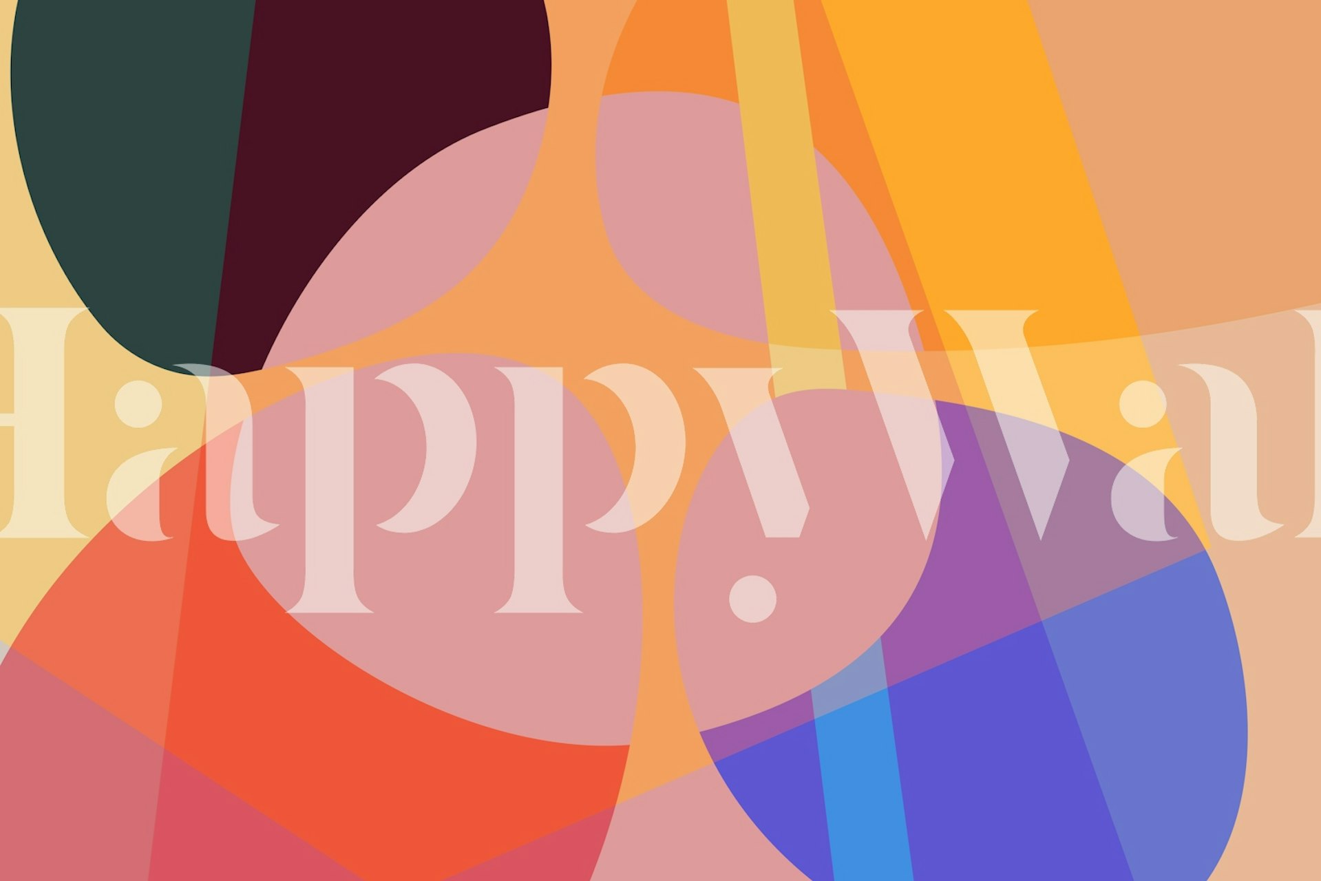 Colorful abstract geometric shapes in pink, orange, purple, and blue wallpaper
