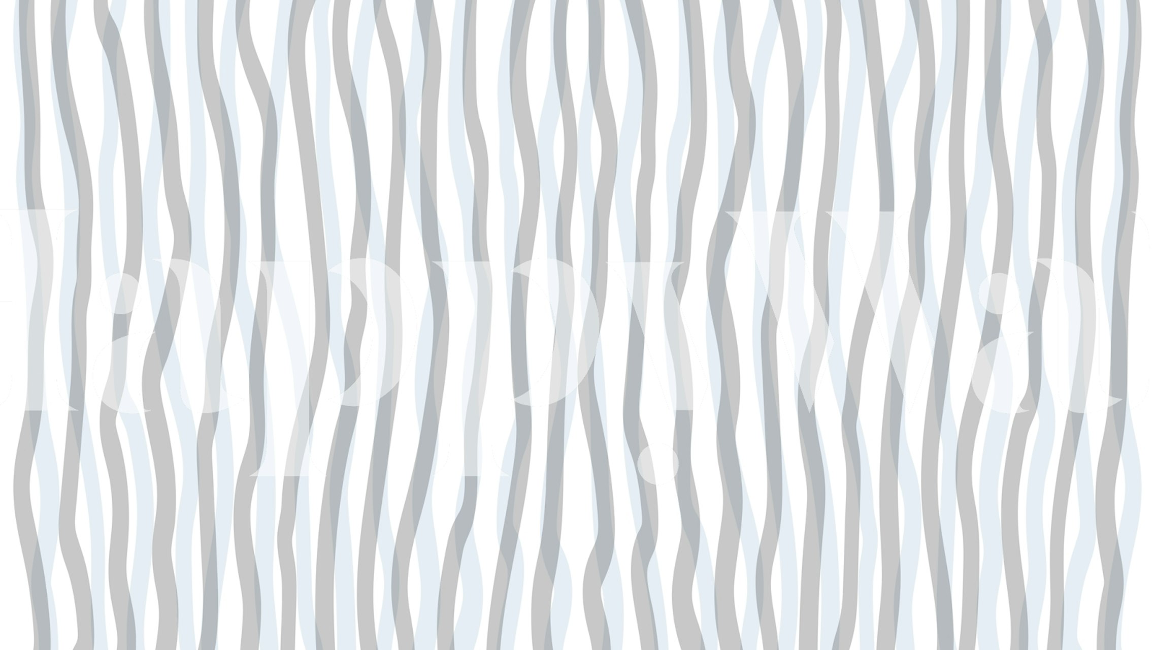 Gray and white striped wallpaper in wavy pattern