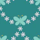 Butterfly Garland Boho Floral Pastel Teal