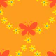 Butterfly Garland Boho Floral Coral Orange