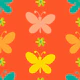 Butterfly Garland Vertical Boho Floral Coral
