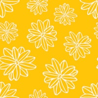 Bloom Big Boho Flowers White Yellow tapete