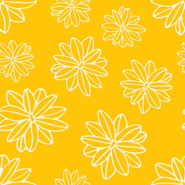 Bloom Big Boho Flowers White Yellow