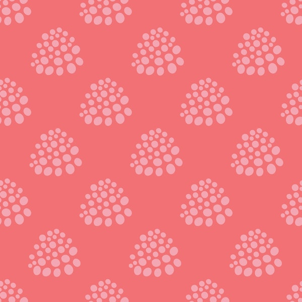 Dotty Retro Dot Abstract Pastel Pink Red