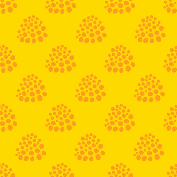 Dotty Retro Dot Abstract Blush Yellow