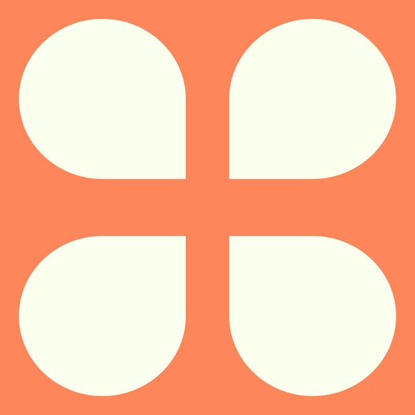 Retro Orange Mid-Century Geometric Shapes