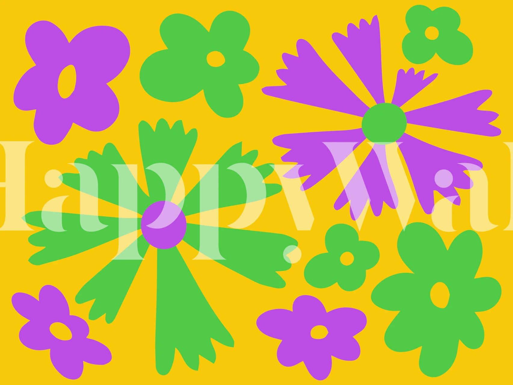 Sunny Floral Fest wallpaper design