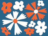 Scandinavian Retro Flowers wallpaper