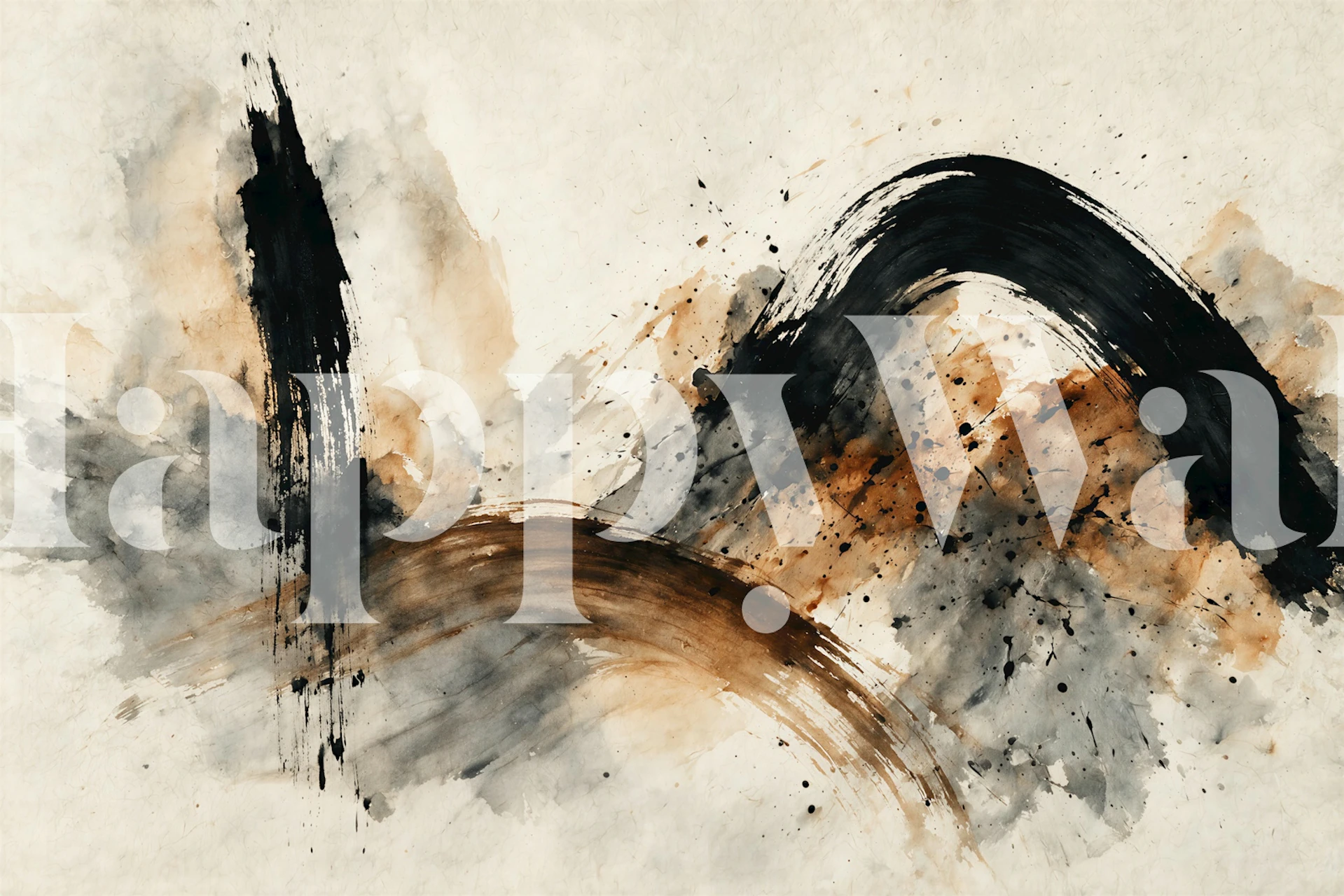 Sundown Brush Stroke tapet i et rum