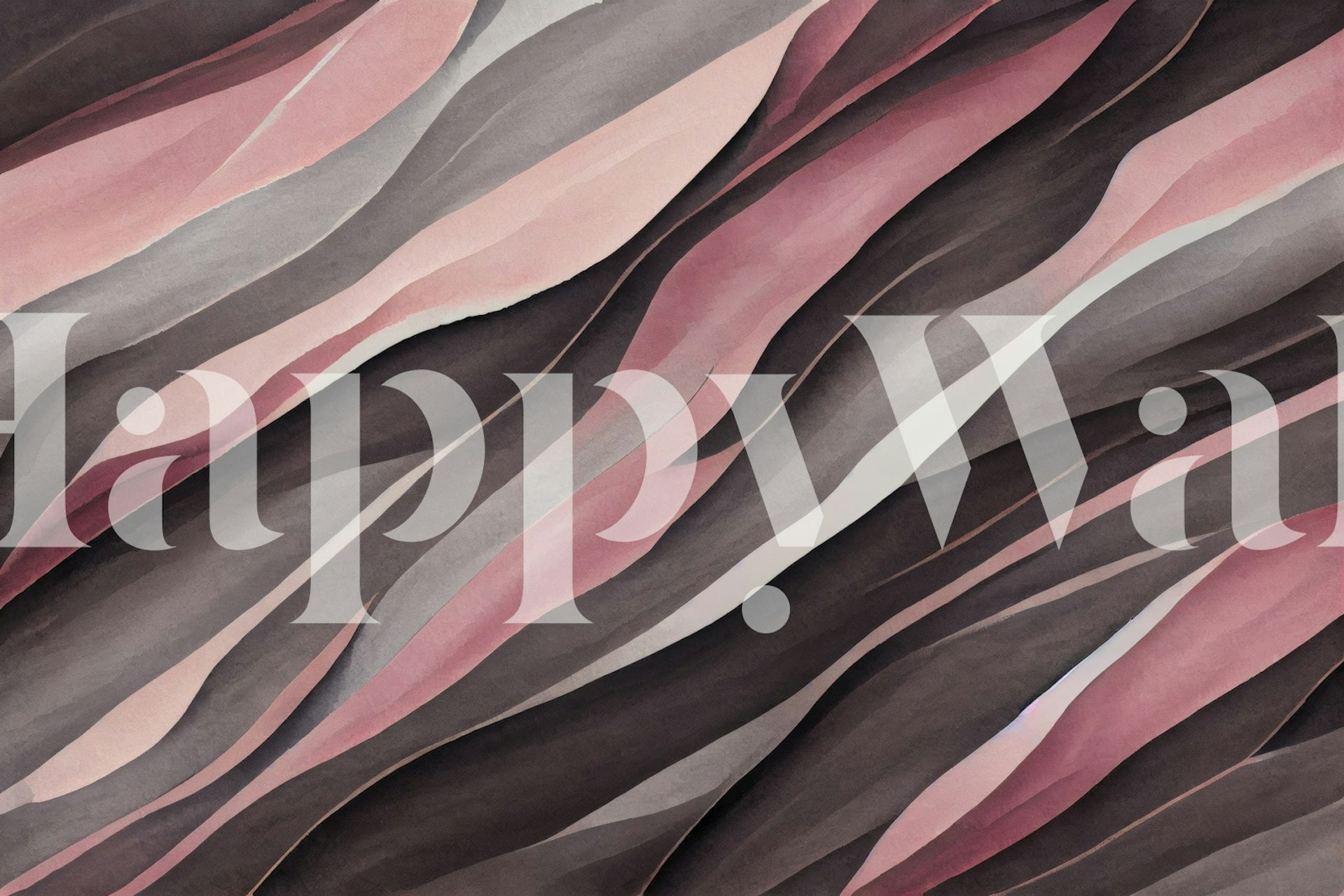 Pink and gray abstract wave pattern wallpaper