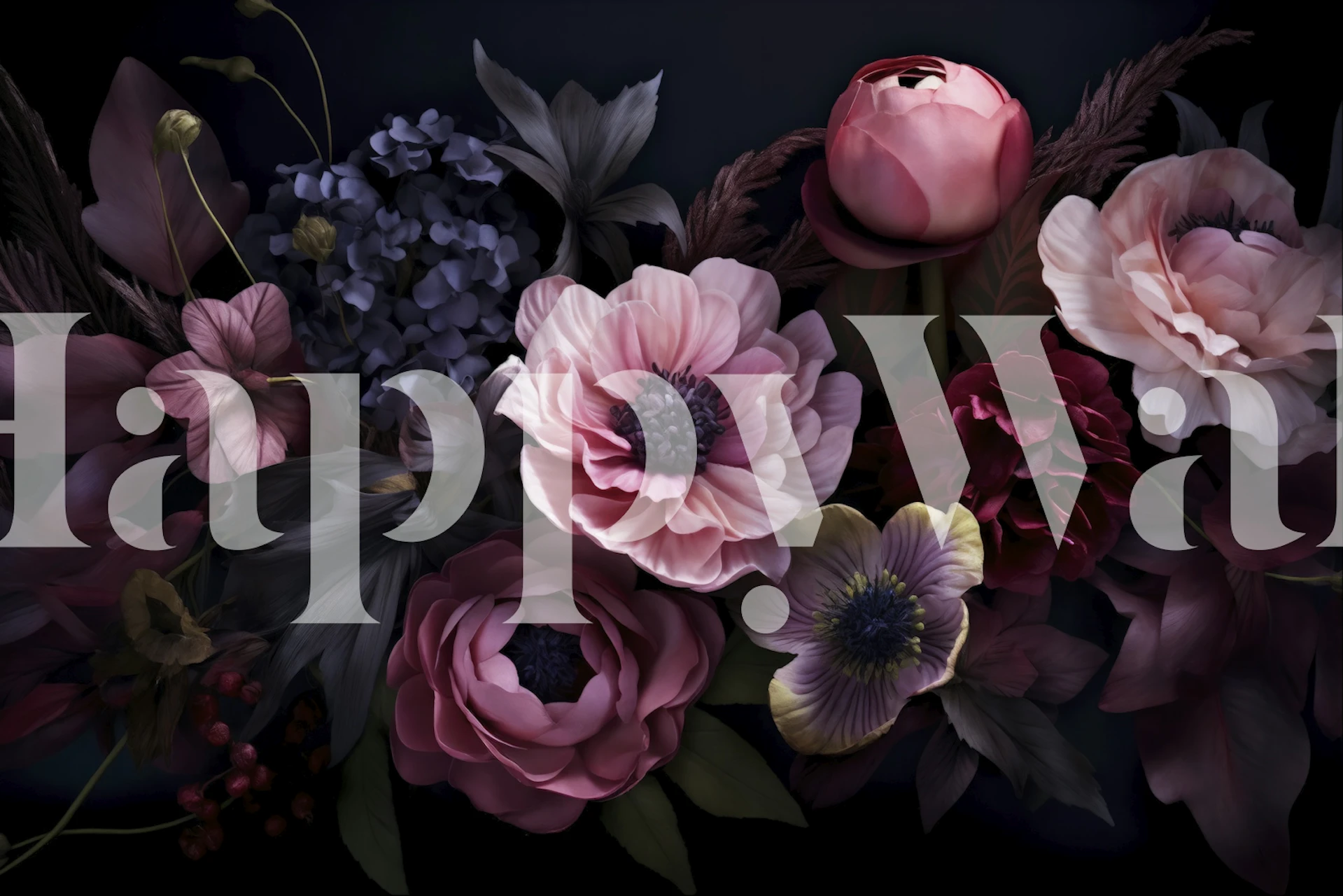 Nocturnal Baroque Botanica Vibes tapetdesign