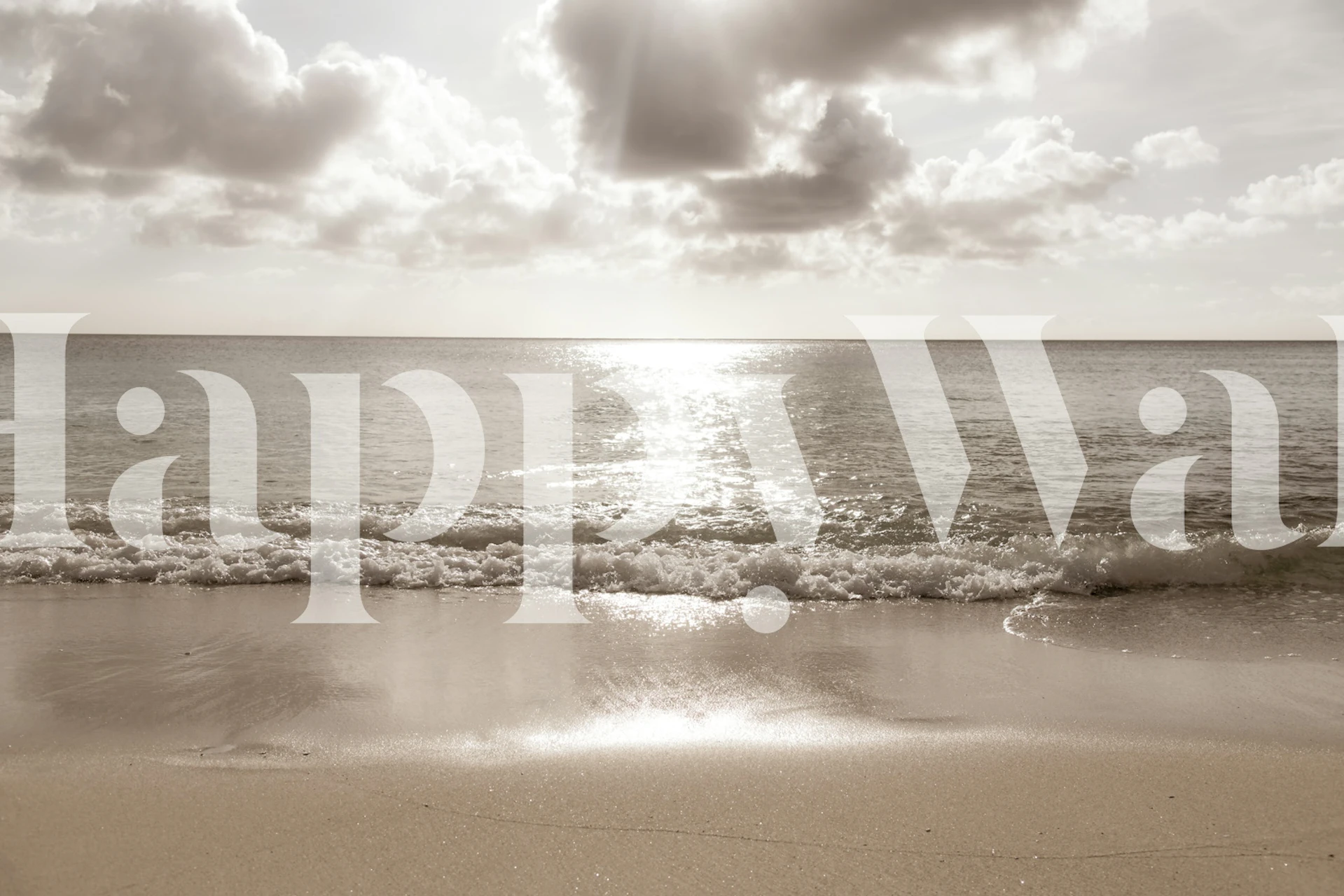 Caribbean Beach Zen Oasis 2 behang in een kamer