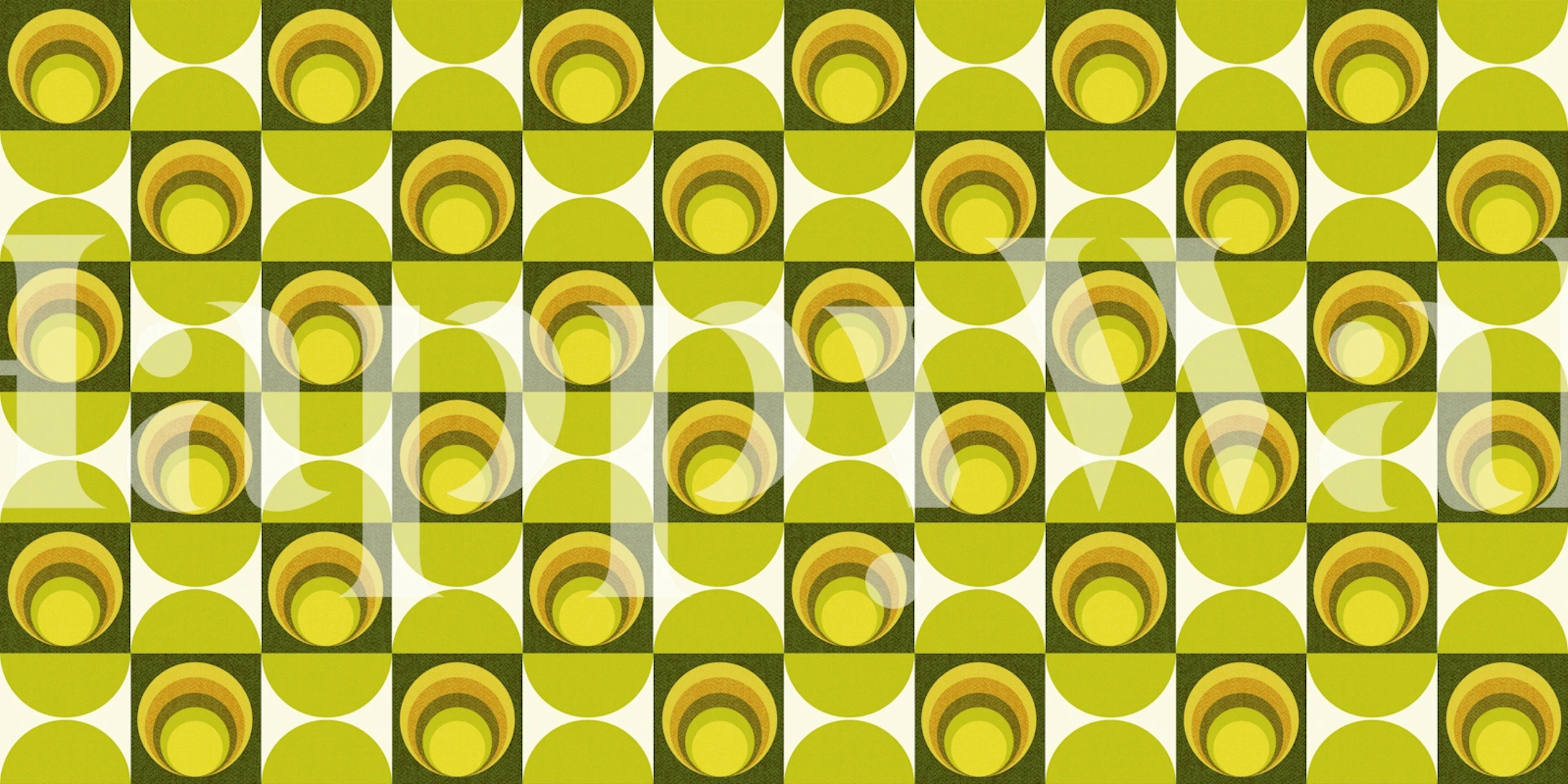 Retro Orbs Charm wallpaper in a room