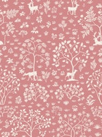 Vintage Meadow with Deer 12 on vintage rose wallpaper