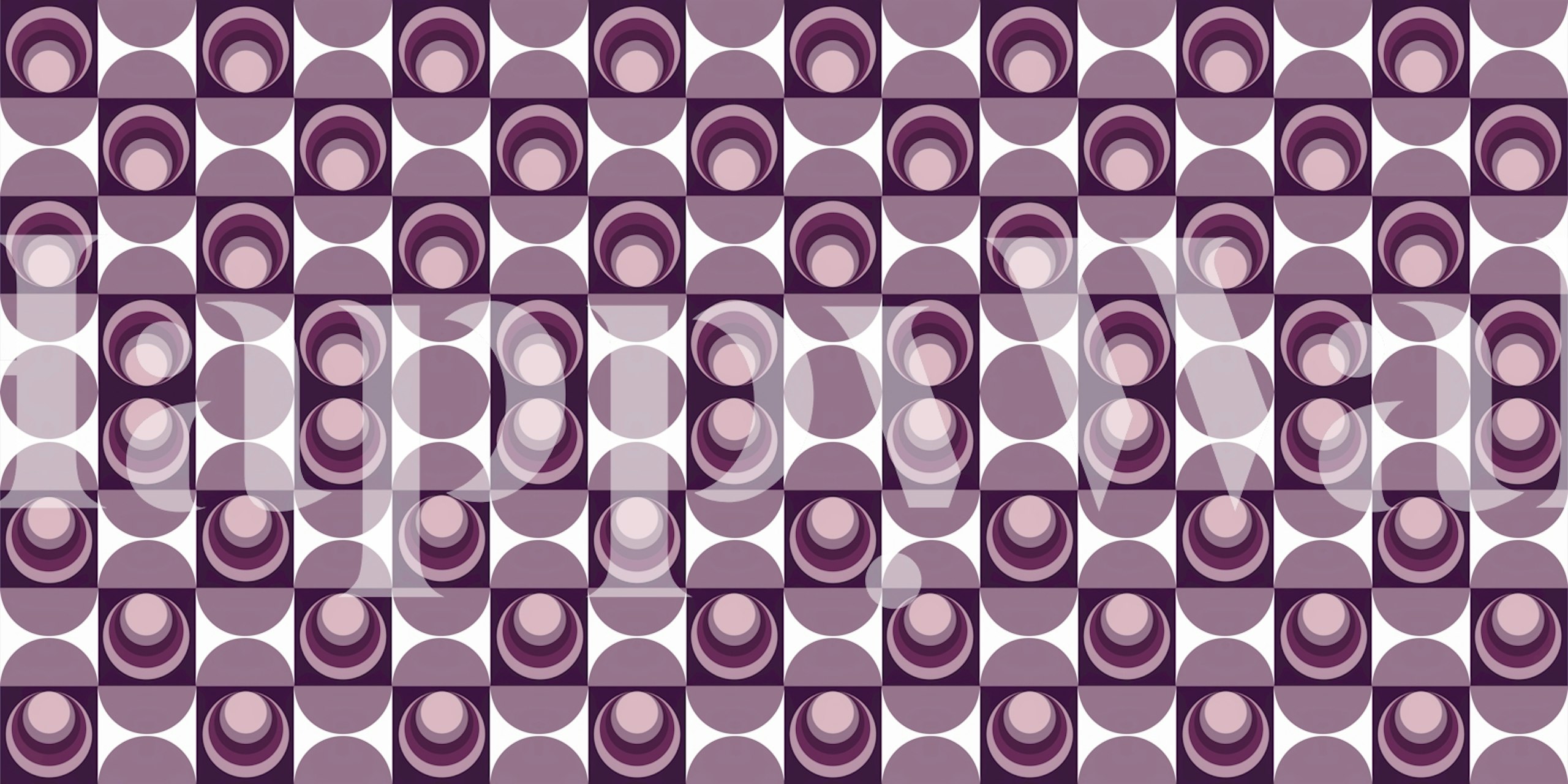 60s Mod Sun Circles tapet i et rom