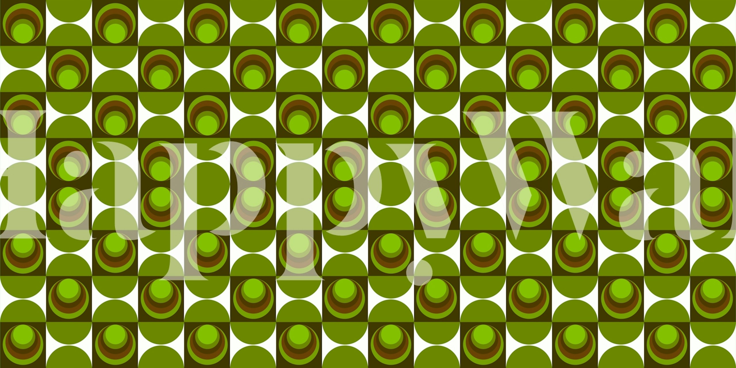 Chic Retro Ovals wallpaper in a room