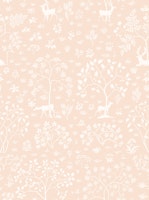 Vintage Meadow with Deer 16 light pink wallpaper
