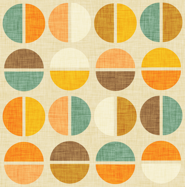 Mod Abstract Circle Earth Beige