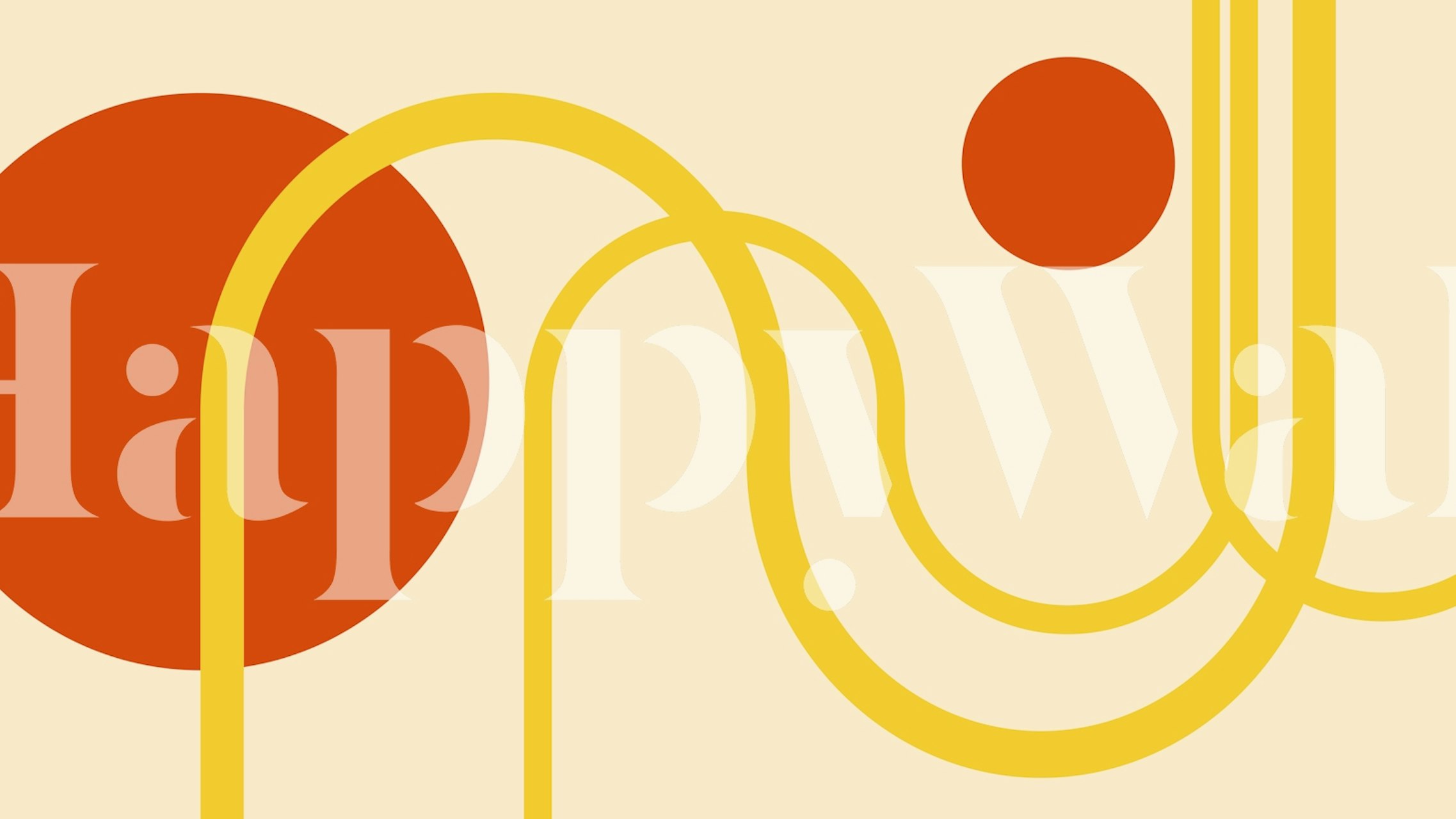 Design tapety Modern Retro Shapes v pokoji