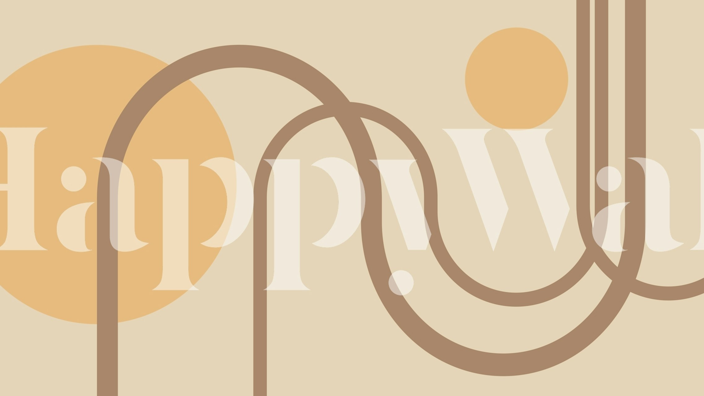 Papel pintado Minimalist Curves Design en una habitación