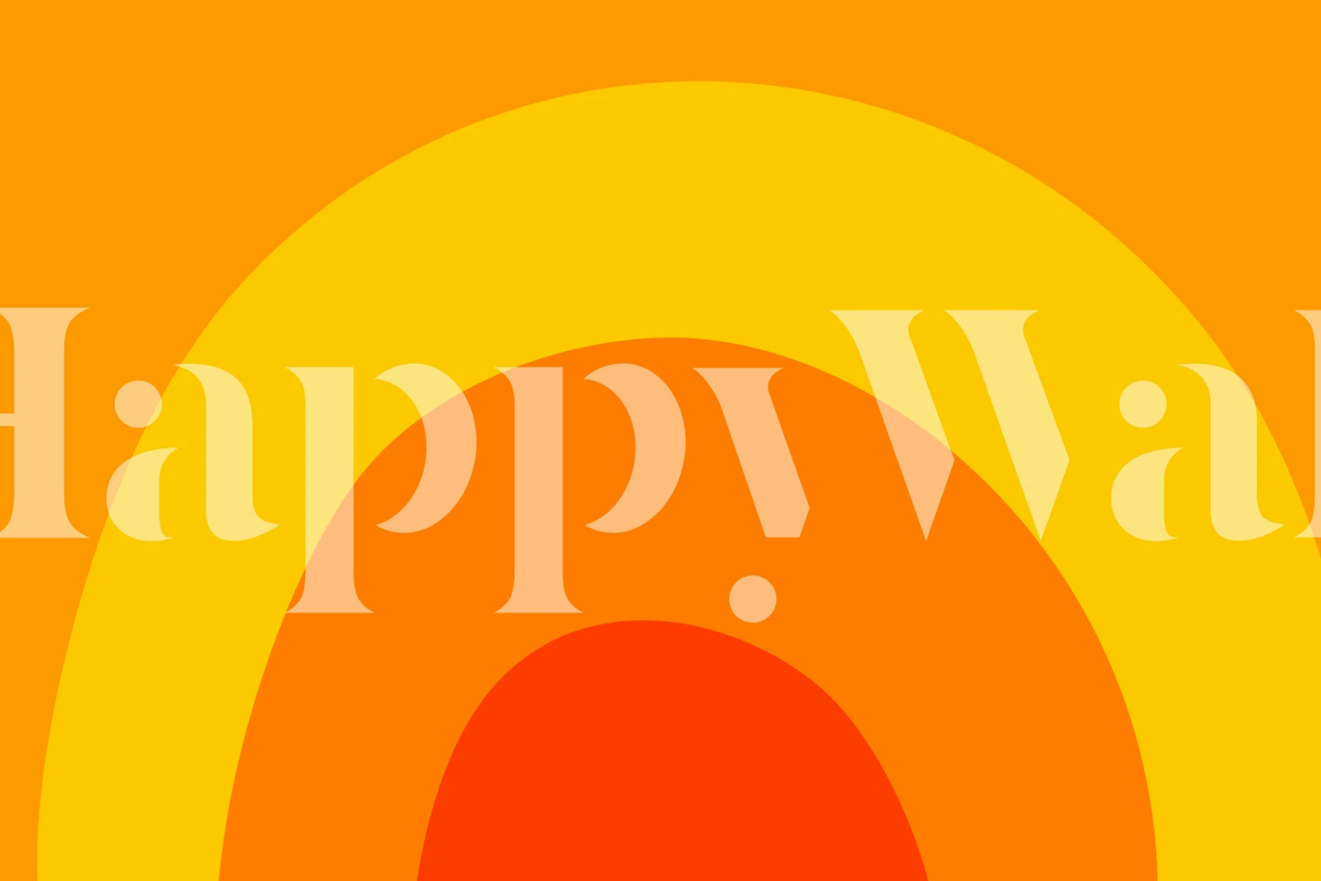 Rainbow arcs in yellow, orange, and red colors wallpaper