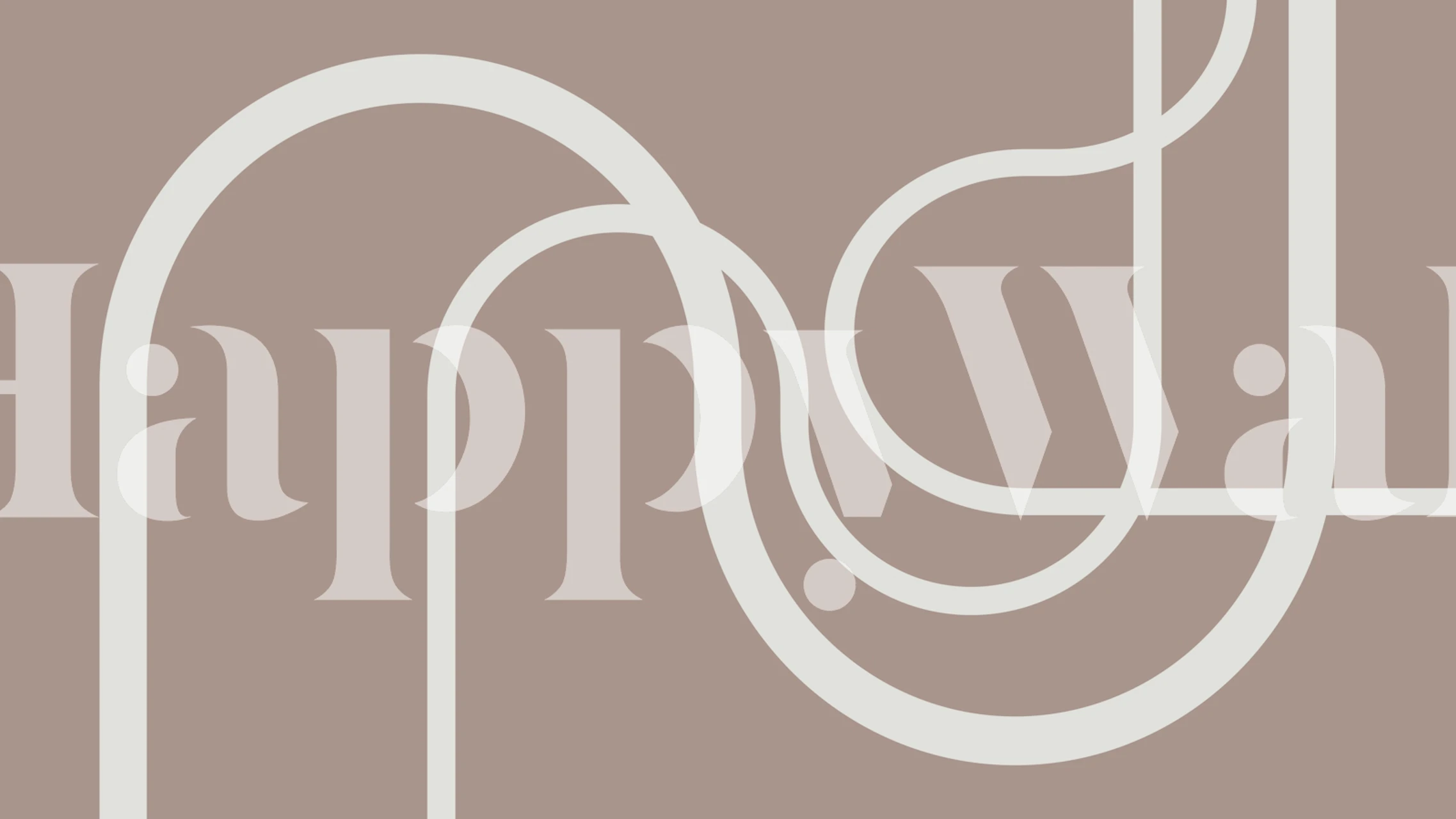 Abstract curved lines in cream over a beige background wallpaper