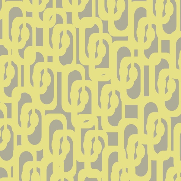 Mid Century Modern Loops Linden Yellow Gray