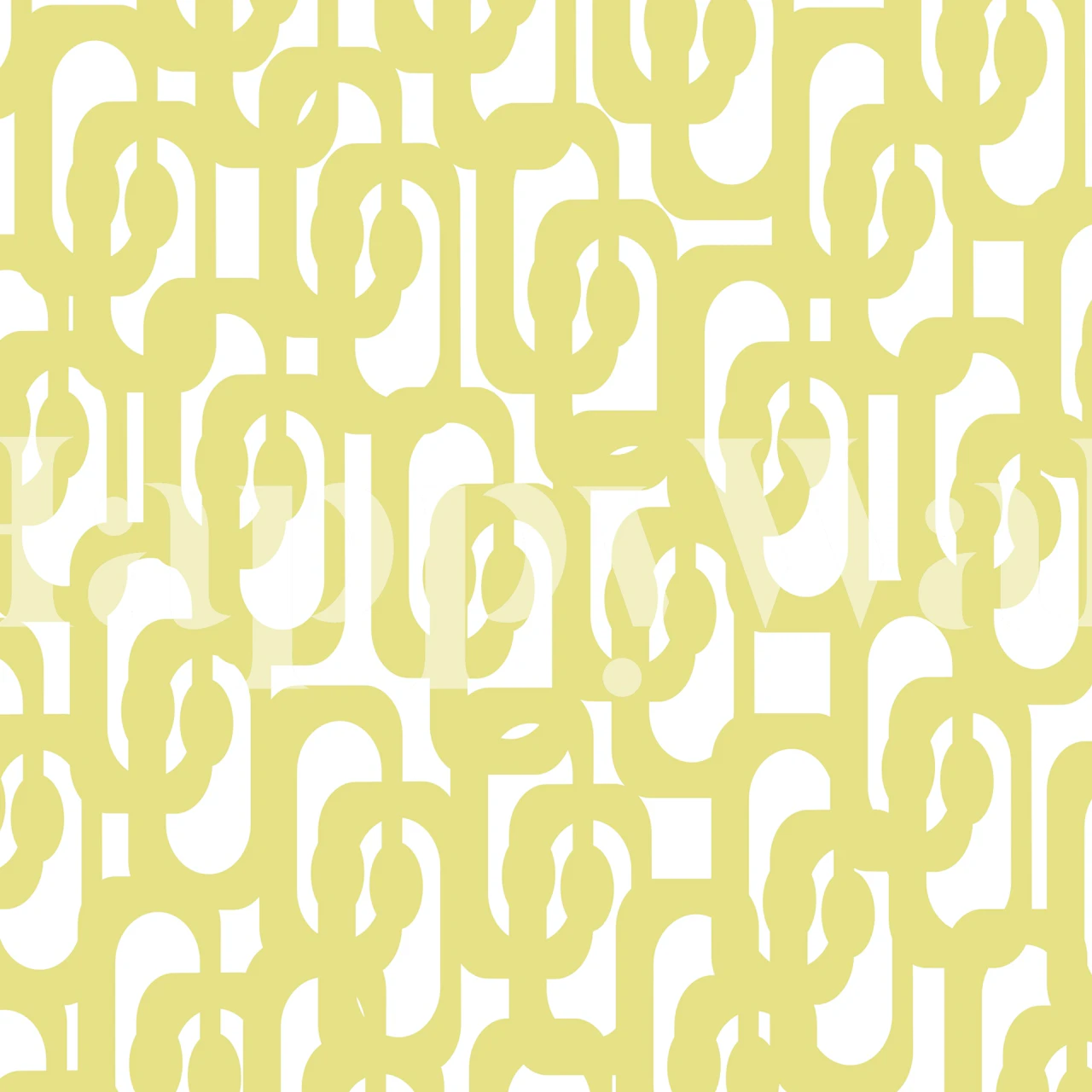 Mid Century Modern Loops Light Linden Yellow tapetti